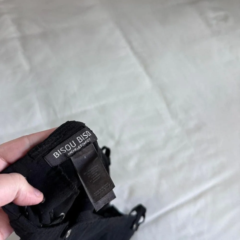 Y2K‎ black corset bustier top Bisou Bisou size 4